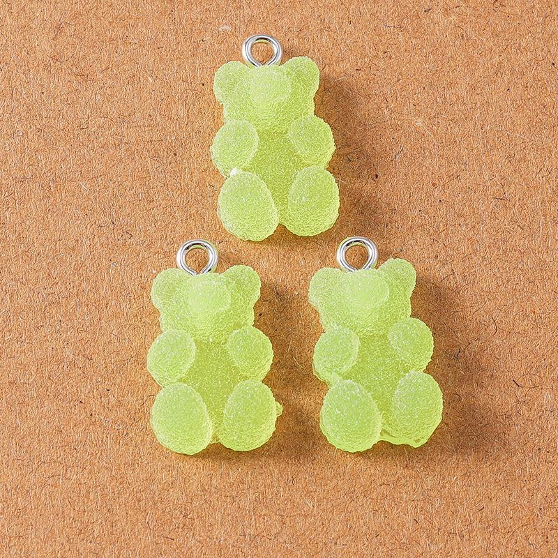 20pcs 19*11mm Cute Gummy Bear Charm Pendants for Necklace Earrings DIY Jewelry Making Accessories Supplies