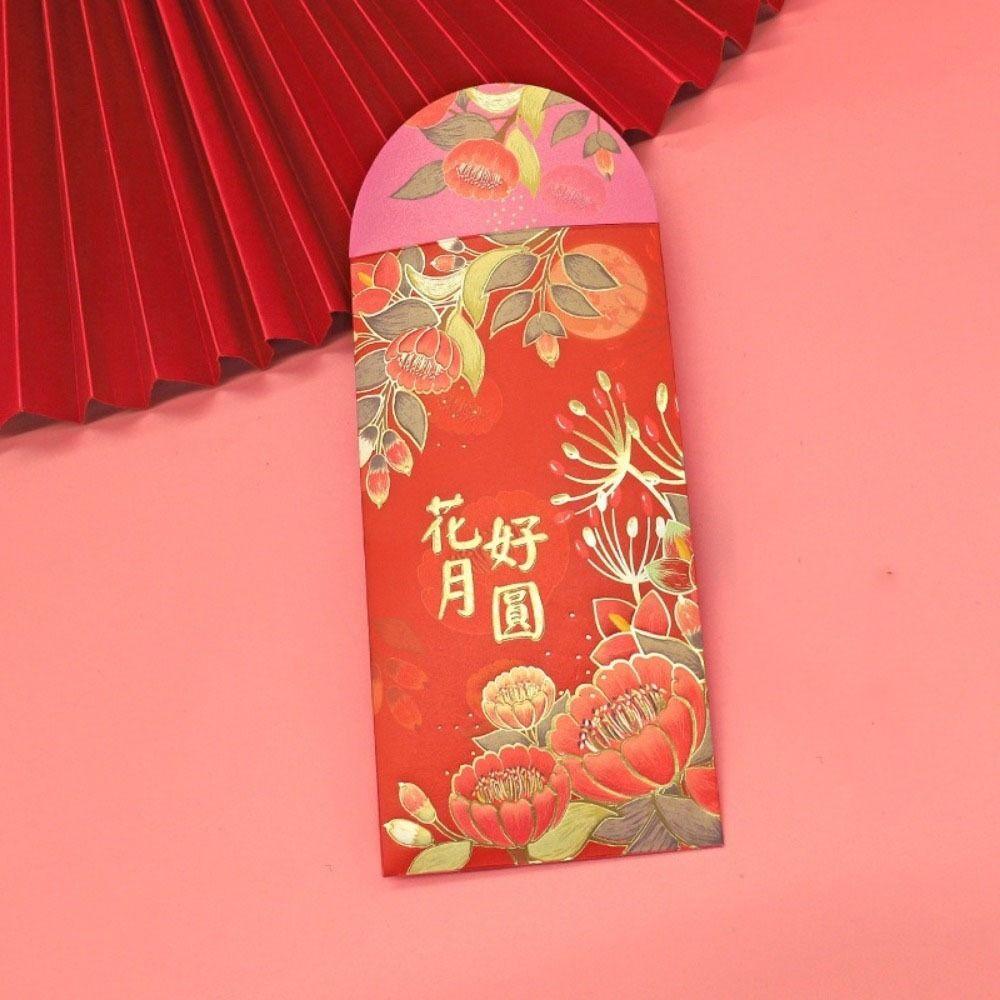 6Pcs Traditional Lucky Red Pocket Chinese Style Money Packets New Year Red Envelope  New Year