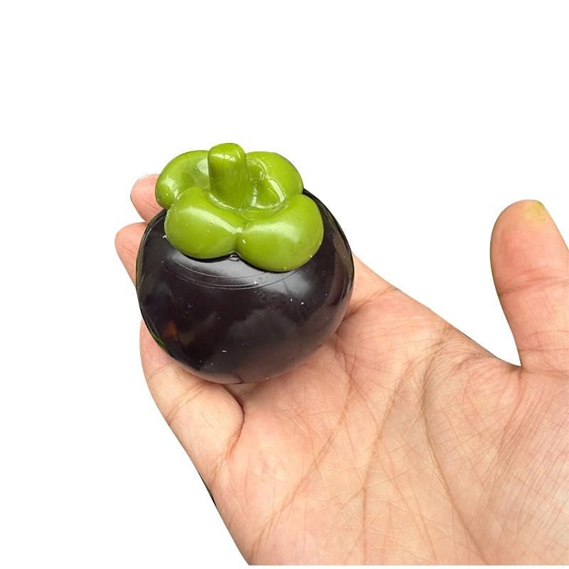 Simulation Mangosteen Squishy Pinch Toys Ball Glitter Petals Slow Rebound Decompress Toys Stress Relief Sensory Pinch Toy Gift