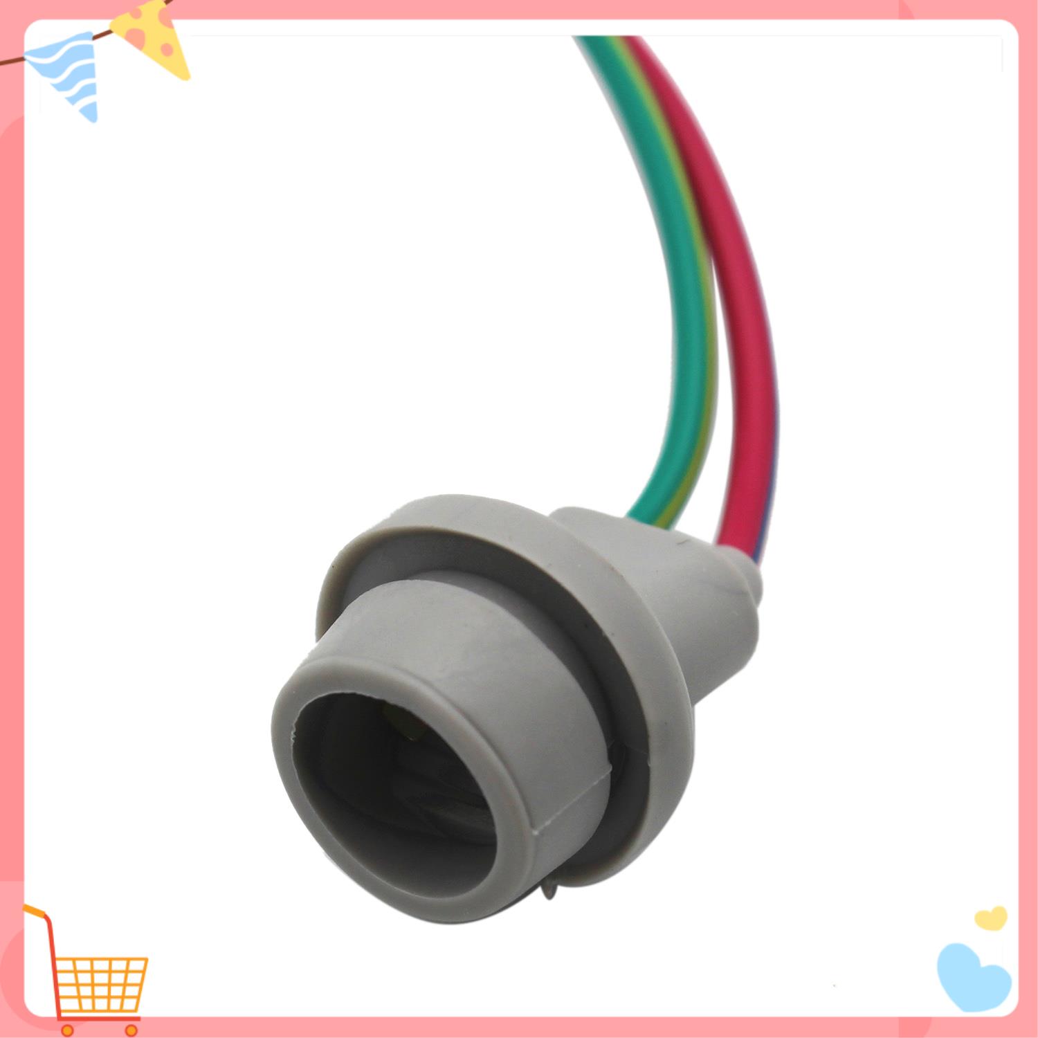 

2X T10 Socket W5W Adapter Soft Rubber Light Lamp Holder Car Accessories Male To Female Wire Connector With Cable серый