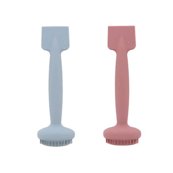 Facial Mud Applicator Brush Double-Headed Massage Brush with Ergonomic Handle Multi-purpose Face Clay Body Lotion Application Brush