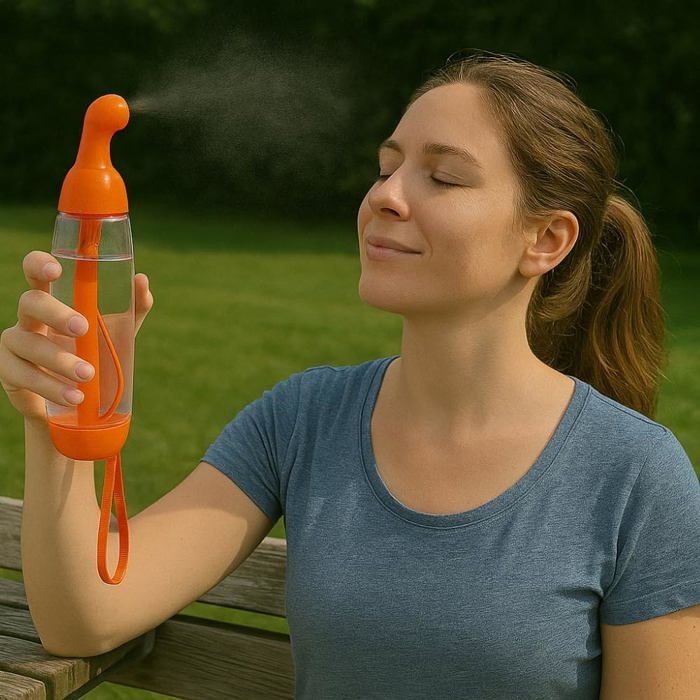 Pack of 2 Refillable Manual Mist Sprayers 22 Cm Portable Random Color Ideal for Refreshing Face and Body