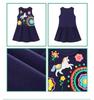 Summer European Style Girls' Knit Cotton Cartoon Princess Tank Dress