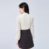 Women's French Elegant Lace Patchwork Semi-High Neck Knit Sweater