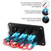 12V-24V Digital Voltmeter Circuit Breaker for Car SUV Marine RV Truck 4.2A Dual USB Slot Charger 3 Gang Switch Panel