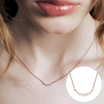 [Rosemont] Silver Necklace Selene Ra24D13J