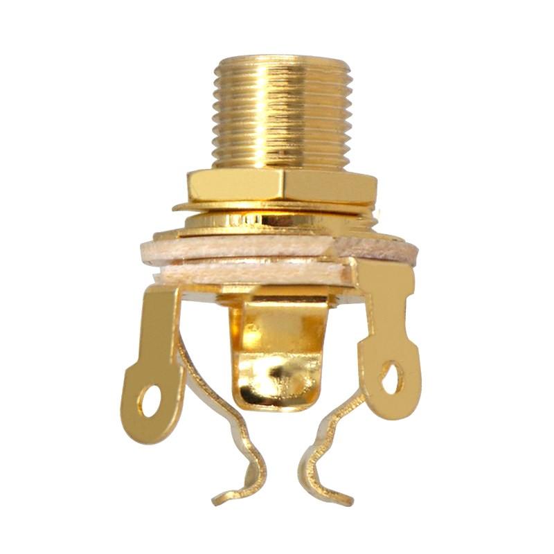 

Для электрогитары 6,35 мм аудиоразъем с простой конструкцией для установки золотой