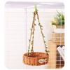 Imitation Rattan Pet Bird Nest Hand-Woven Breathable Bird Hammock for Cage Washable Adjustable Bird Sleeping Hut Parakeet