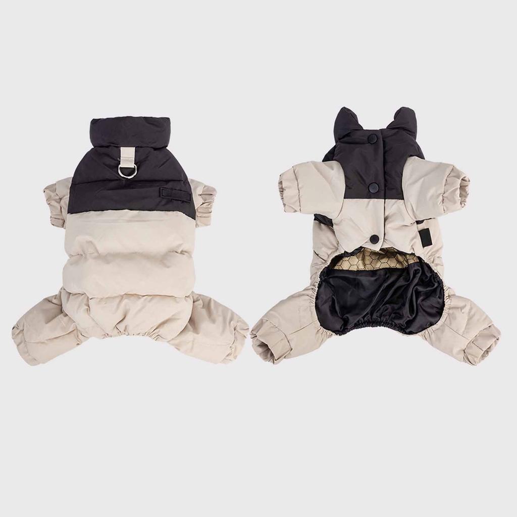 Winter Baumwollgepolsterte Hundekleidung, Dicke Vierbeinige Überziehjacke, Winddichte Jacke für Teddy und kleine Hunde