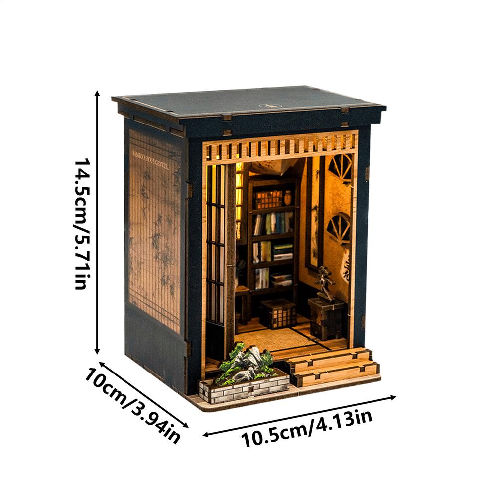 

DIY Miniature House Kit Wood Japanese Style Table Decor Book House Making Set for Adults Collectors Holiday Birthday Family