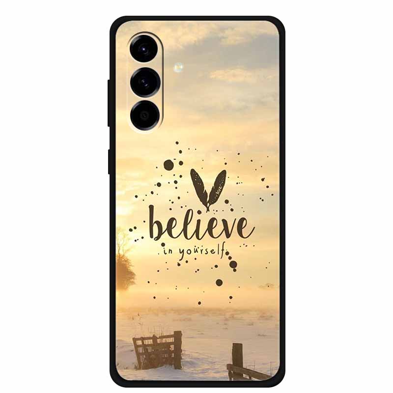 For Samsung Galaxy S25 FE 5G Case Soft Silicone TPU Black Phone Cover For Galaxy S25 FE 5G Protective Cartoon Bumper Coque S25FE