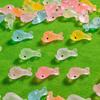 Set of 10 Miniature Mice Colorful Resin Figurines for Creative Cake Toppers Whale Cattle Kitten Shape