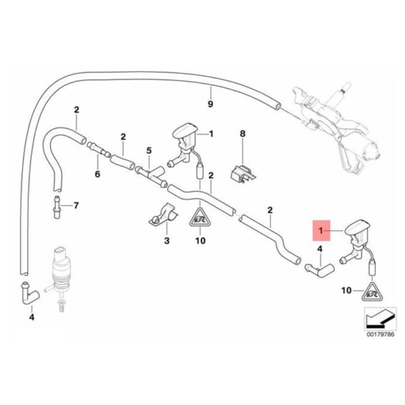 2PCS Anti Freeze Windshield Sprays Nozzles with Optimized Fluid Distribution 61667110852 Replacement for Car E81 E87