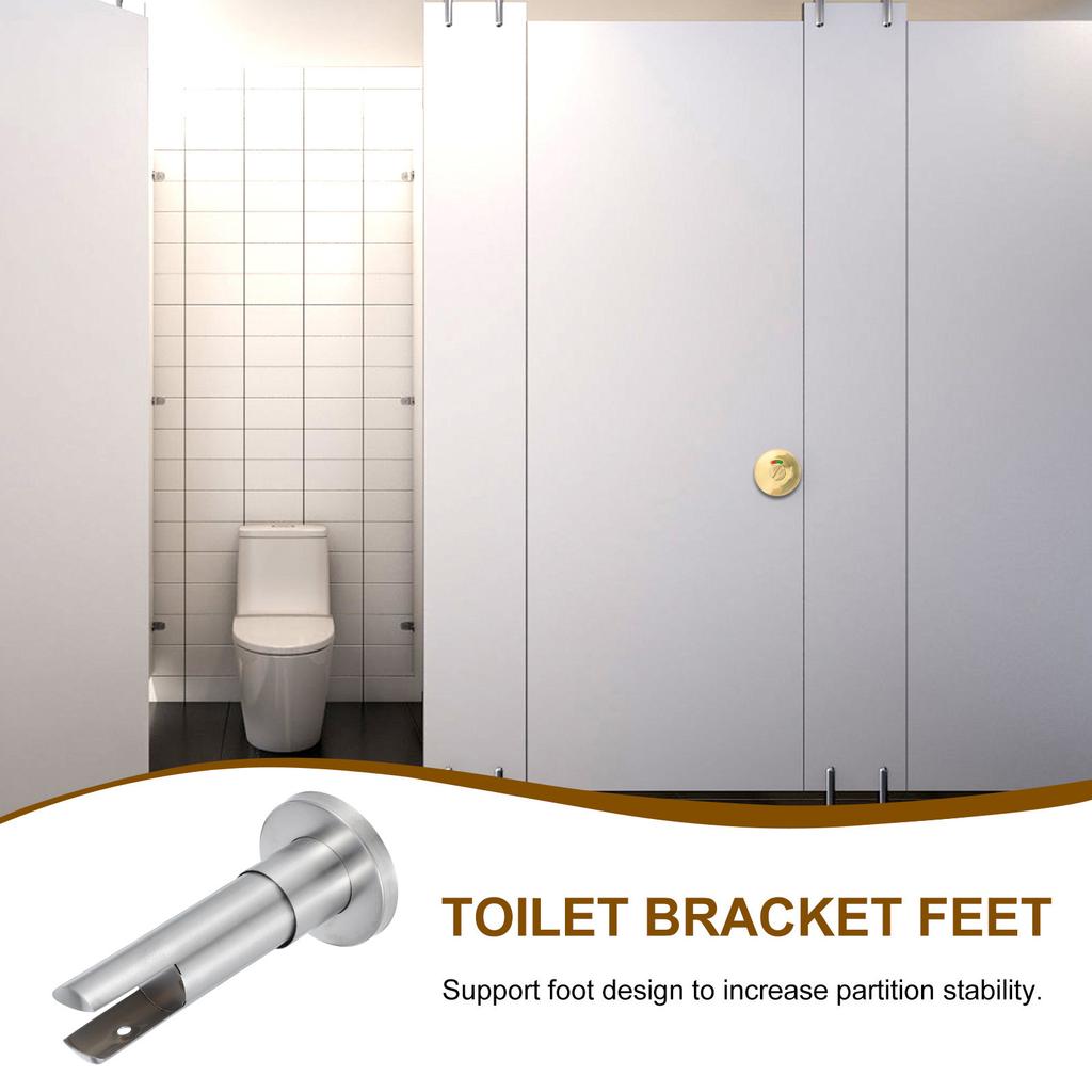 Robuste Edelstahl-Toilettentrennwand-Stützfüße Korrosionsbeständig Stabile Basis für öffentliche Toilettenkabinen-Beschläge