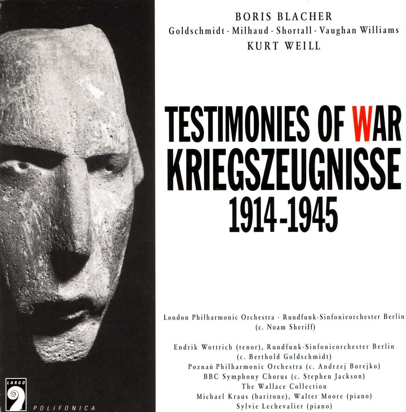

CD VARIOUS PERFORMERS - Testimonies of War LARGO5130 Germany Music Others Used