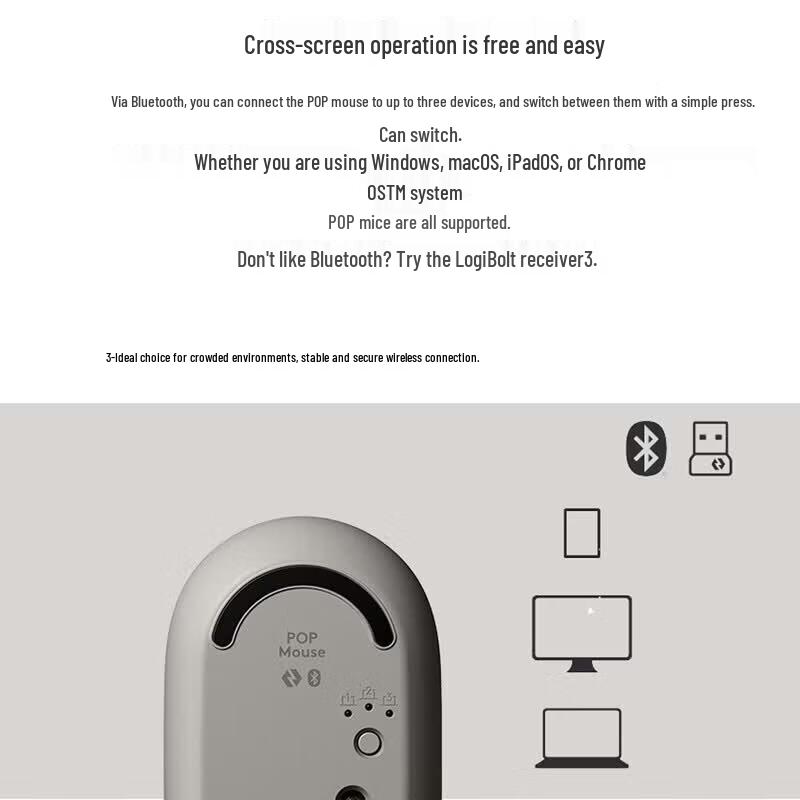 Logitech POP MOUSE Wireless Bluetooth Mouse