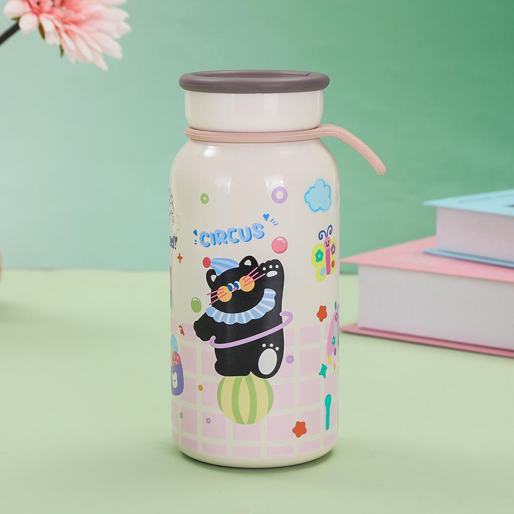 New Cute Cartoon Dog Milk Cup High Appearance Level Girl Stainless Steel Thermos Cup Portable Accompanying Cup