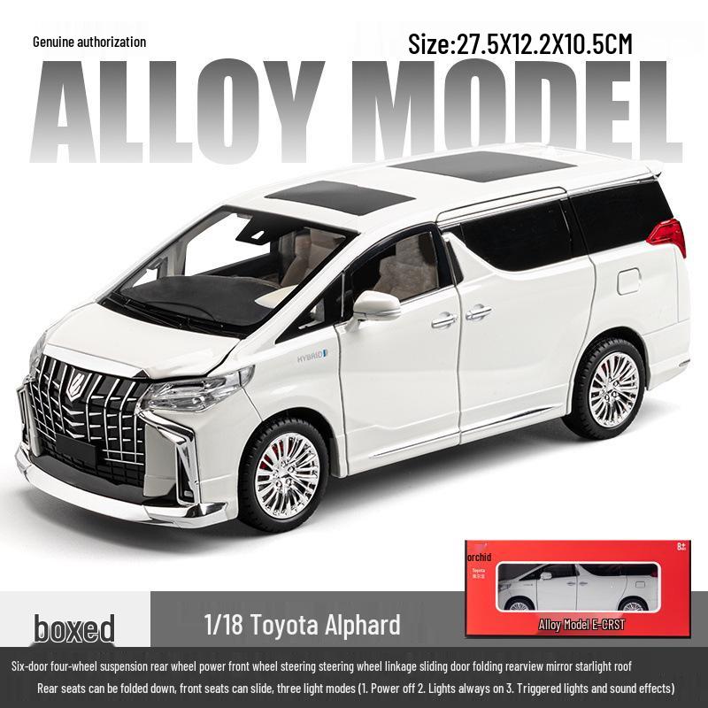 

Кар Чжи 1:18 Модель Toyota Alphard с электрическими раздвижными дверями