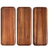 Japanese Acacia Wood Tray: Rectangular Plate, Fruit/Snack Dish, Oval Breadboard, Teacup Saucer