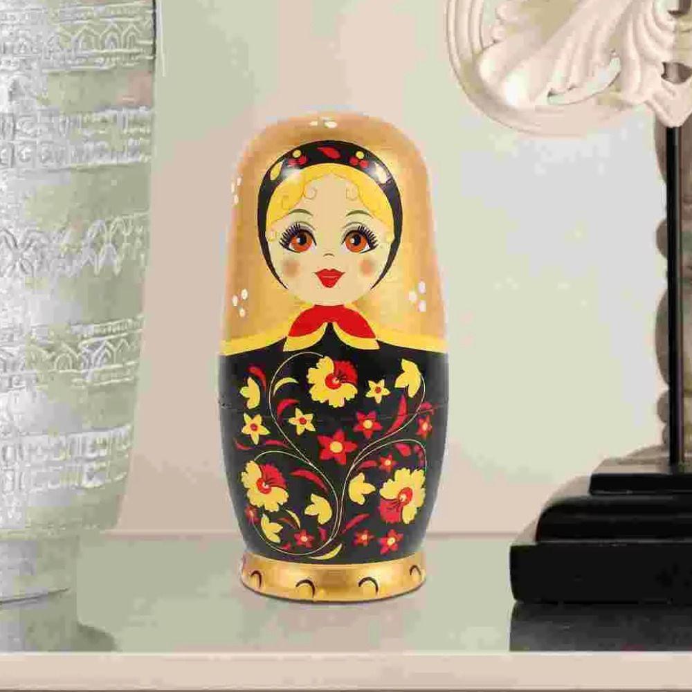 

Деревянная матрешка в виде животного, 6 слоев, куклы-животные, детские подарки белый