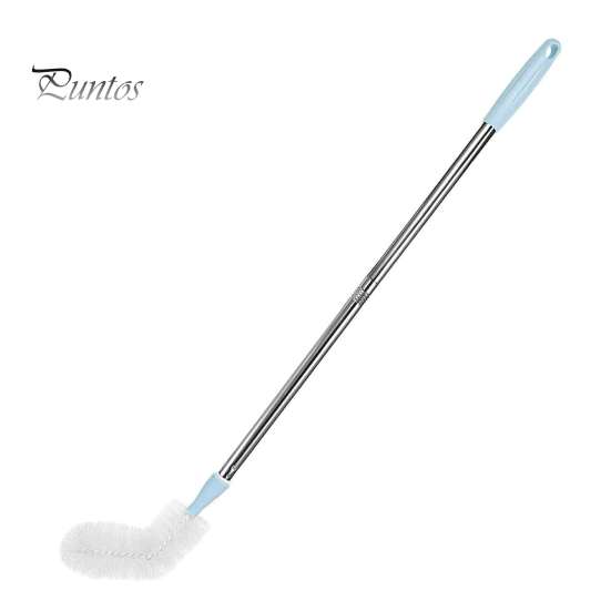 Effortless Cleaning Tool for Mineral Water Barrels Extra Long Stainless Steel Bucket Brush, Flexible High Density Bristle Curved Head Scrubber Narrow