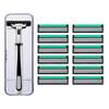 Men's Portable Three-Layer Stainless Steel Razor with German Precision