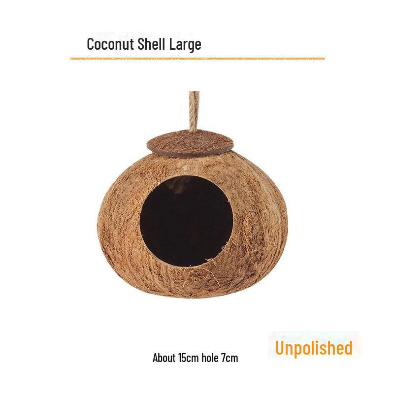 Hamster Nest Coconut Shell Hiding House for Pets - Summer Climbing Habitat for Small Animals