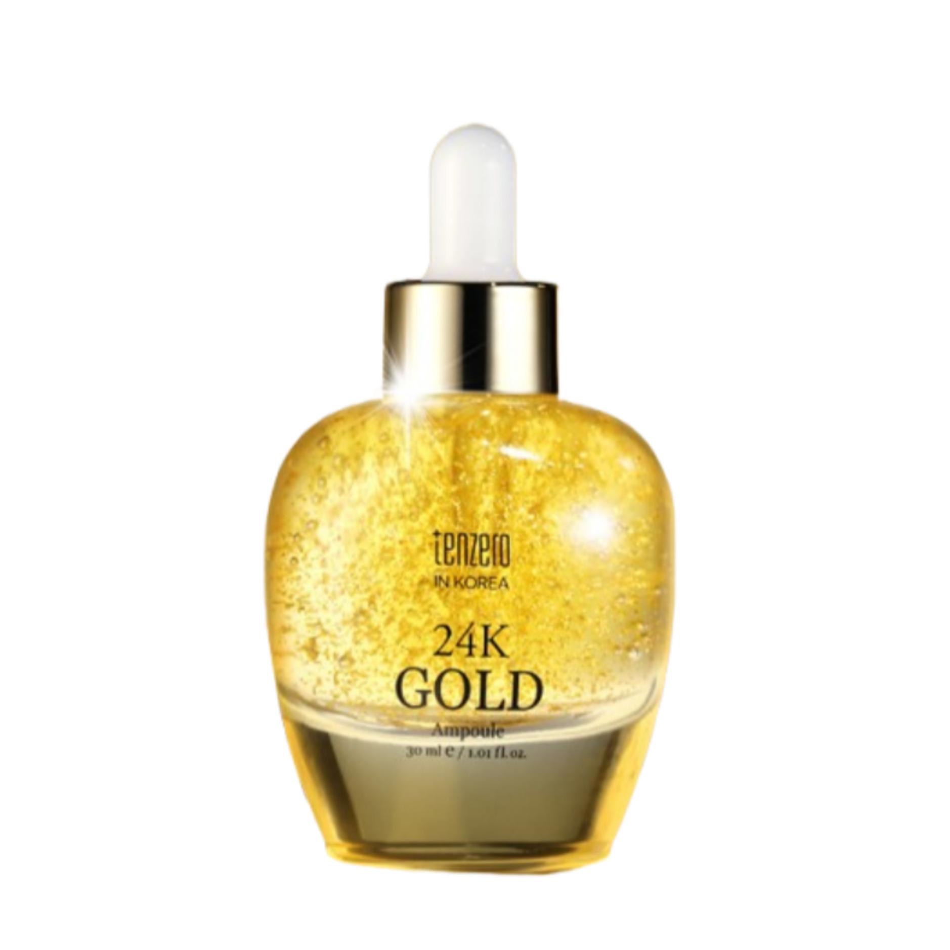 

[Tenzero] 24K Gold Radiance Ampoule Intensive Brightening Firming Anti-Aging Serum Hydrating Glow Booster 30ml