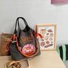 GUANchain Umweltfreundliche Damen-Handtasche: Exquisite gestickte Nylon-Einkaufstasche mit einer Schulter