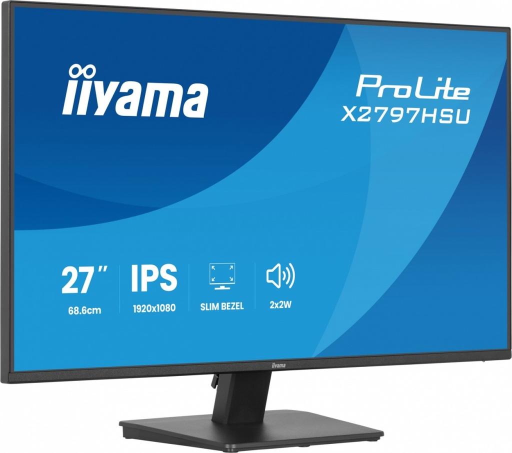 Monitor ProLite 27 pollici X2797HSU-B1 IPS, FHD, HDMI, DP, 120Hz, 350CD, 2xUSBv3.2, 2xUSB-C, Garanzia 5 anni