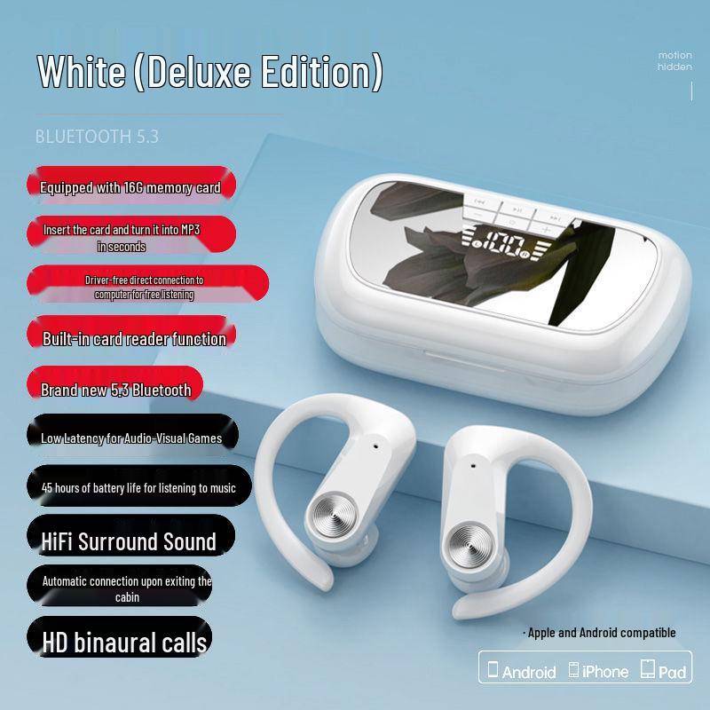 All-in-One Over-Ear Bluetooth Headphones with MP3 Player & Card Slot for Sport, Compatible with Apple & Android Devices