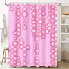 Colorful Geometric Shower Curtain Waterproof Polyester Fabric Modern Bathroom Decor for Home Multiple Sizes Available (Red Blue
