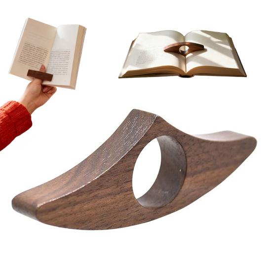 Wooden Book Page Holder Handmade Book Opener Thumb Ring Bookmark Reading Book Accessories Teachers Students Book Lovers Bookworms Gift