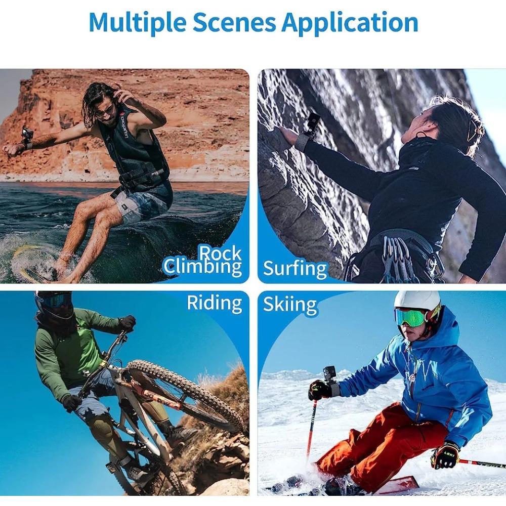 360 Degree Rotation Wrist Hand Strap Mount For GoPro 13 12 11 10 9 DJI Osmo Action 5 Pro 4 Adjustable Portable Camera Glove Shooting Accessories