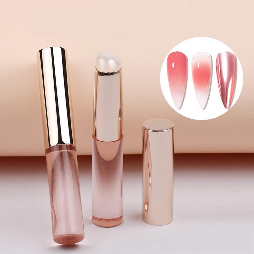 Wiederholte Nagelverstärkung Halo-Färbung Silikonstift Professionelle Make-up-Puder-Wischstäbchen Stange für Lippenstift Gradueller Farbwechsel Rouge