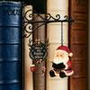 Classic Literature Lover Gifts Christmas Library Lantern, Mini Decorative Bookshelf Reading Lamp, Vintage Metal LED Small Desk Lamp for Office