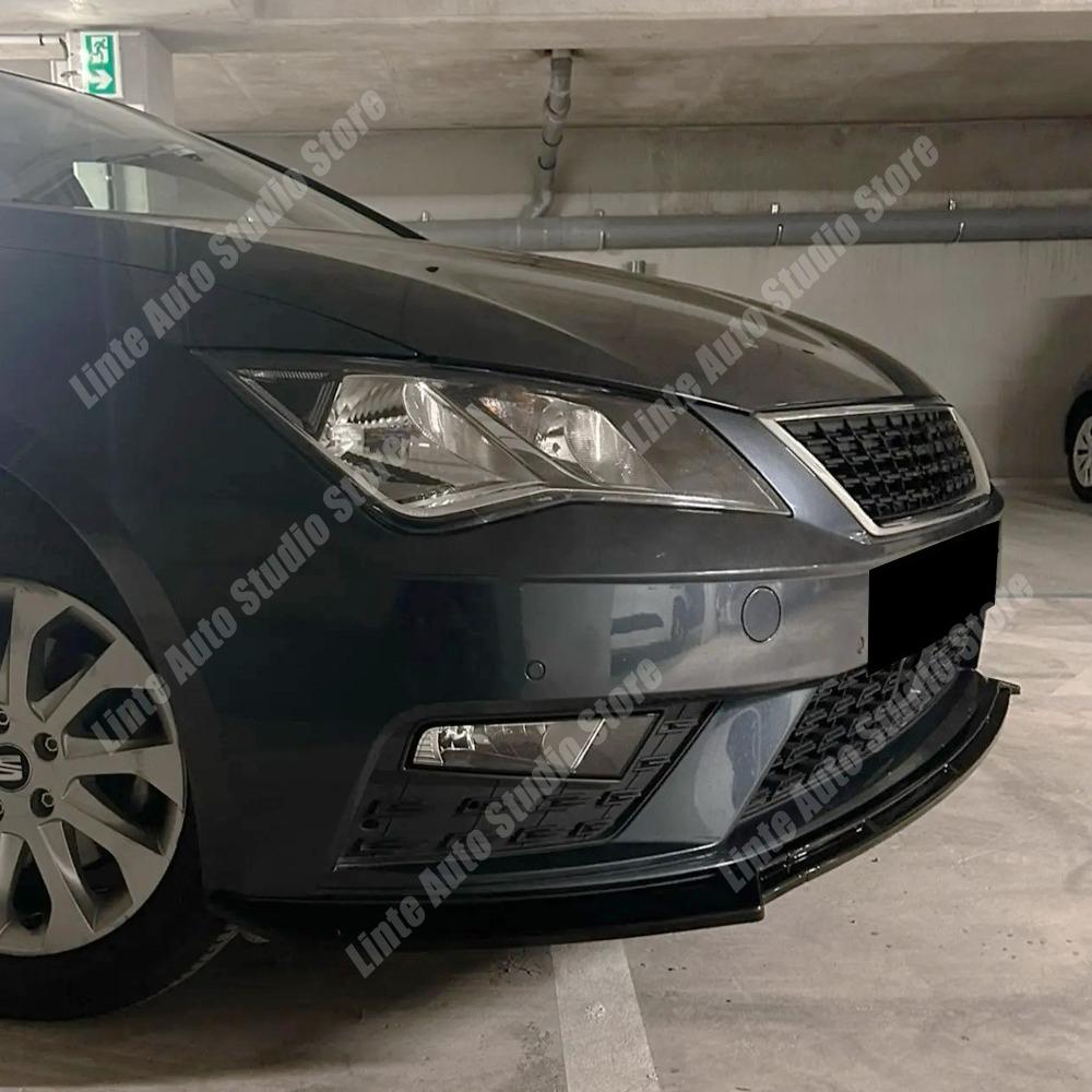 Front Bumper Diffuser Lip Canards Spoiler Splitter Exterior Kit Modified For Seat Leon MK3.5 Cupra FR Standard 2017 2018 2019