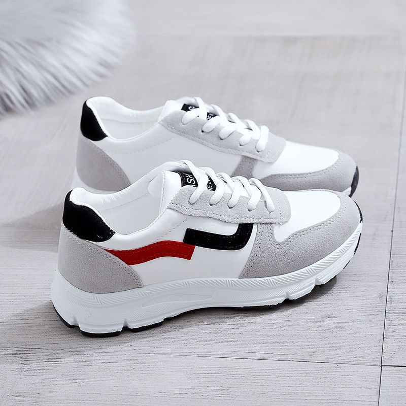 

Осень новые низкие кеды маленькие белые туфли студентки легкие и универсальные спортивная мода кожаные плоские повседневные кеды 40