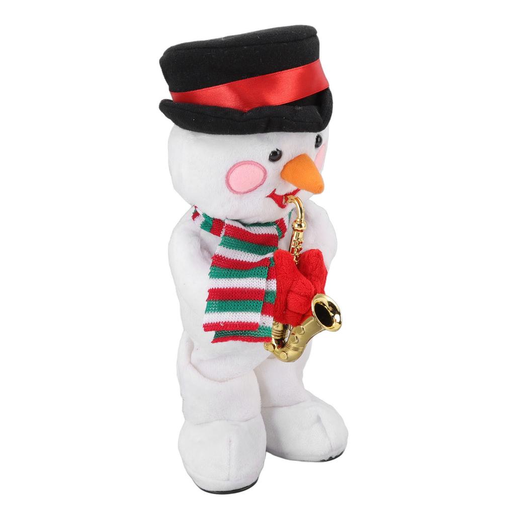 Elektrische Musik Weihnachtsspielzeugpuppe 8 Lieder Dauerspiel Tanzend Singend Leuchtend Schwingend Plüsch