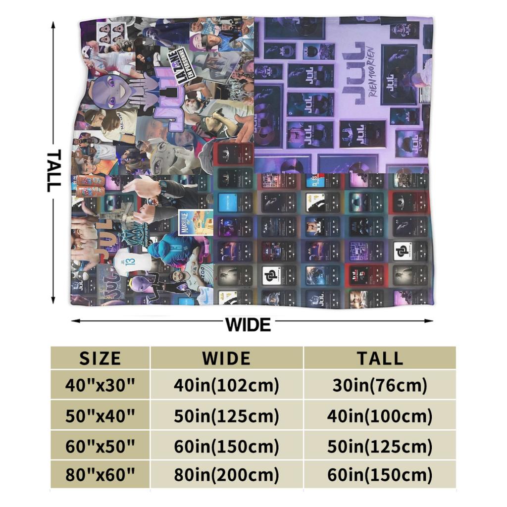 Rapper Music JUL  Flannel Blanket  Warm Soft Throw Blanket for Bedroom Travel Comfortable Bedspread Sofa Bed Cover