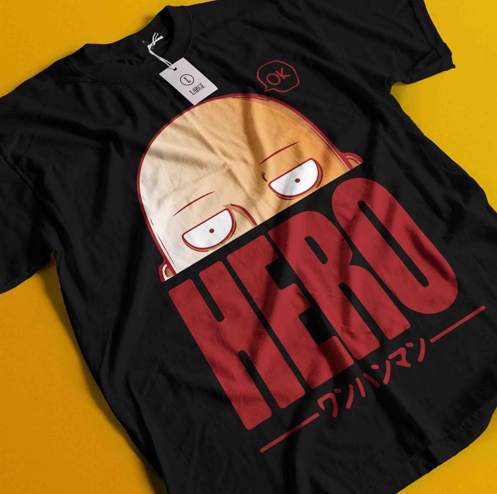 

One Punch Man T-Shirt Saitama Shirt Garou Tshirt Fubuki Genos Anime Manga OK Tee 3XL