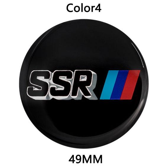 4PCS/Lot 49MMM OLK RAYS SSR ENKEICar Wheel Center Hub Cap Sticker Car Badge Emblem Sticker