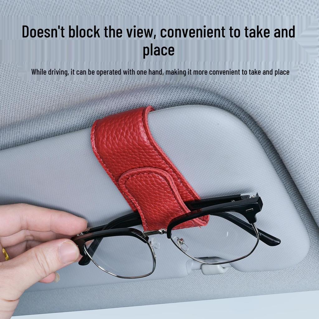 Clip Soporte para Gafas de Sol en Visera de Coche - Almacenamiento para Gafas de Sol y Tarjetas