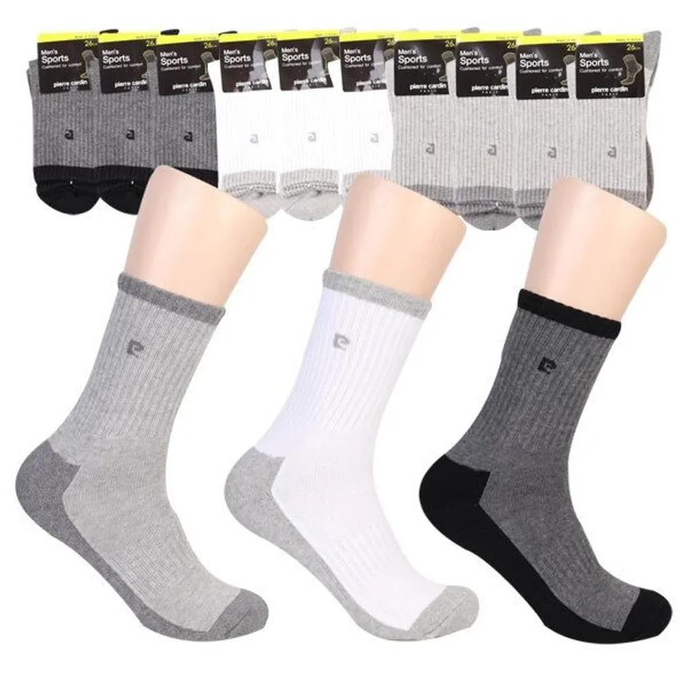 Pierre Cardin Men s Sports Pile Socks Two-Tone Pile Long Knee Socks 10 Pairs Long Knee Socks PC Two-Tone File Long Neck 10 Pairs 26cm