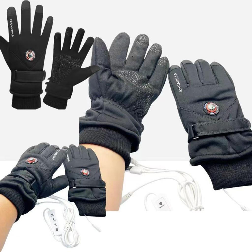 USB Heating Gloves Hand Warmer Touchscreen Electric Heated Gloves for Men Women Outdoor Activities Sports Cycling Skiing