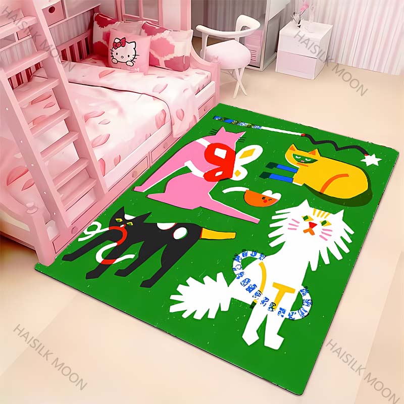 3D HD Tisk Umění Vtipný Kočičí Koberec Novinka! Koberec do obývacích pokojů, ložnic, kancelářských prostor, odolný, dekorativní podložky do dětského pokoje