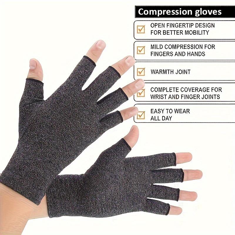 1 Pair Premium Fingerless Gloves for Daily Use, Sports, Fitness, Workout Thumb Brace Gloves for Women & Men Hand Support Wrap Half Finger Gloves
