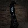 Hooded Sweatshirt Unisex Streetwear Dark Punk Style Zip Up Long Sleeve Loose Fit Winter Black
