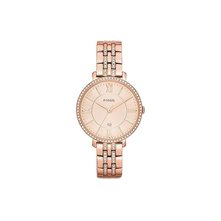 FOSSIL Jacqueline Collection Wrist Watch Quartz Movement Stainless Steel Strap 36mm Rose Gold Watch Dial Women s Watch ES3546 Rose Gold Watch Dial
