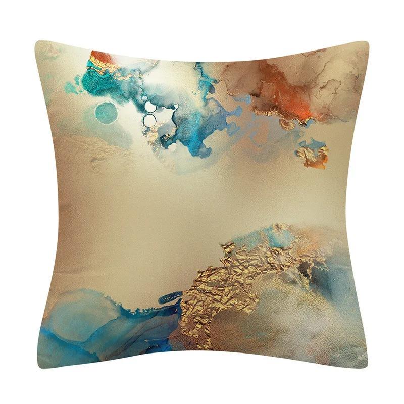 Federa per Cuscino Decorativa Turchese Arte Astratta Federa per Cuscino a Strisce Divano Camera da Letto Auto Cuscino da Lancio